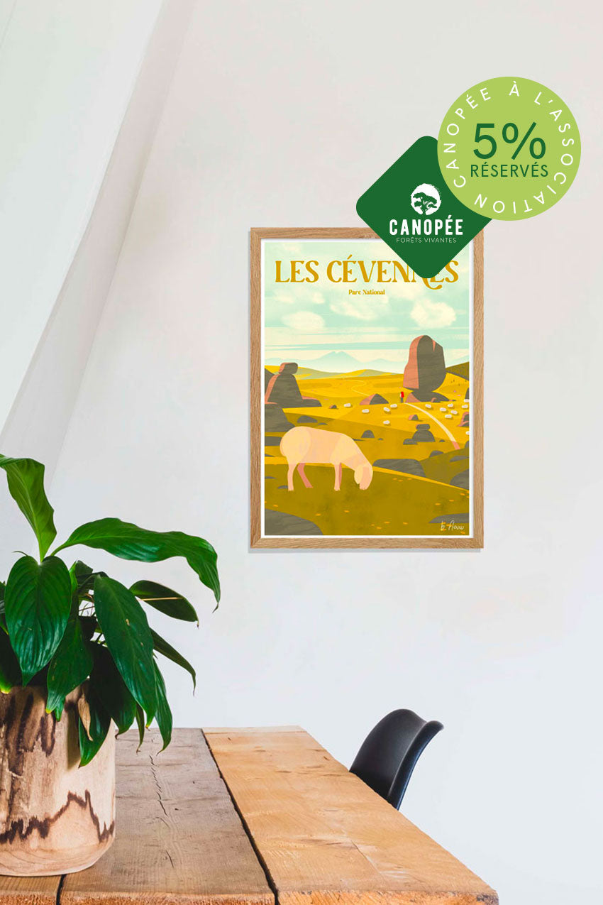 Poster des Sept-Cévennes avec un cheval