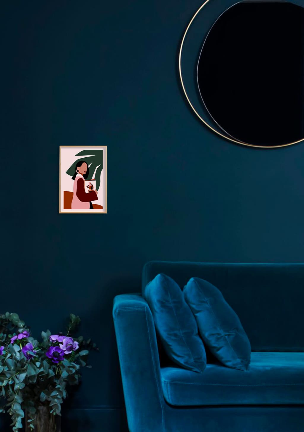 Femme lisant sous parapluie