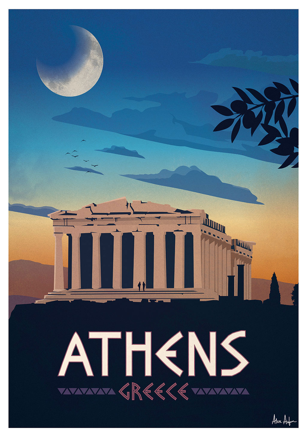 affiche-villes-alex-asfour-athenes-1