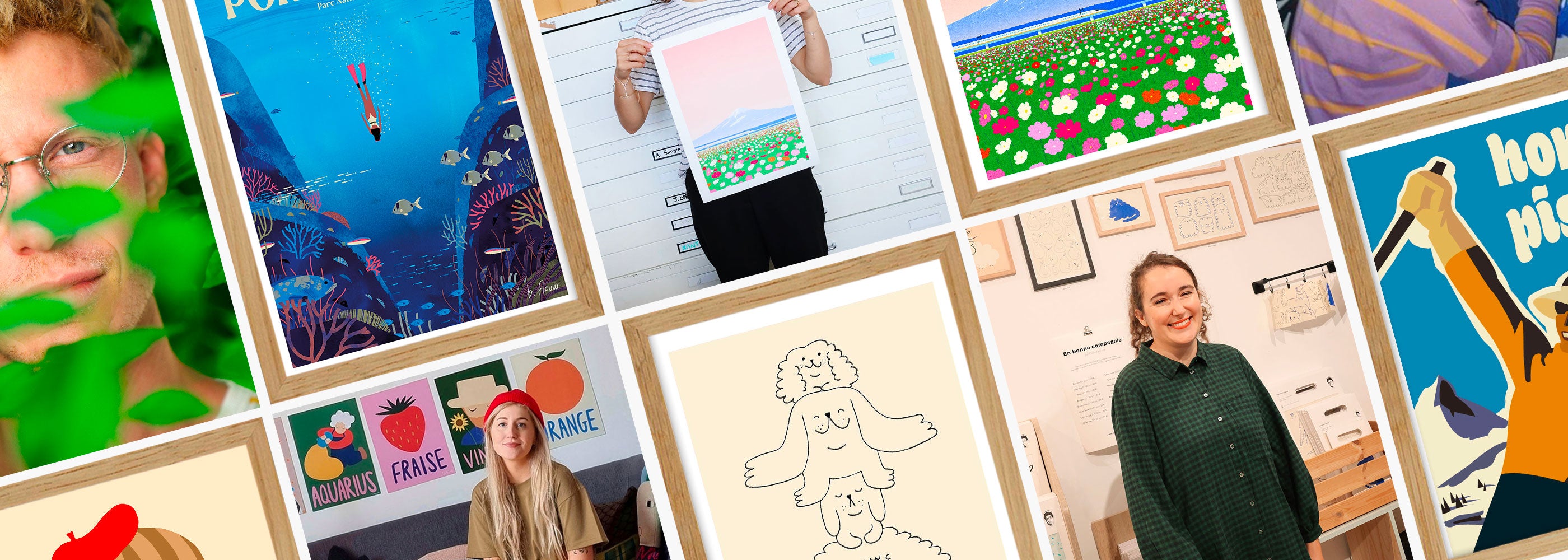 Art, Design, Illustrations, Personnes, Couleurs, Posters, Studio, Créatif, Divers, Artistique, Joyeux, Diversifié