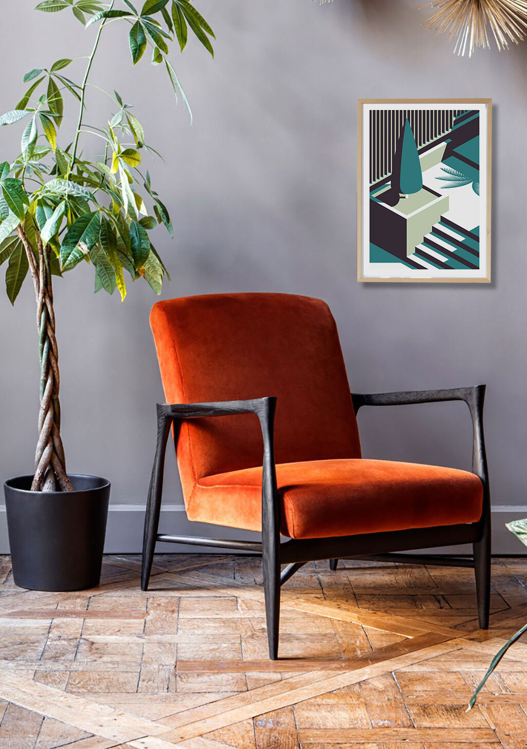 Art abstrait, formes géométriques, couleurs vives