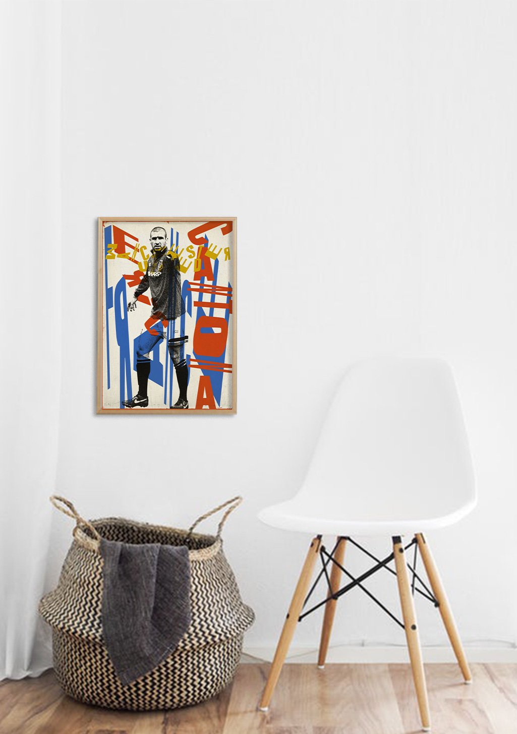 Art abstrait, homme stylisé, couleurs vives, formes géométriques