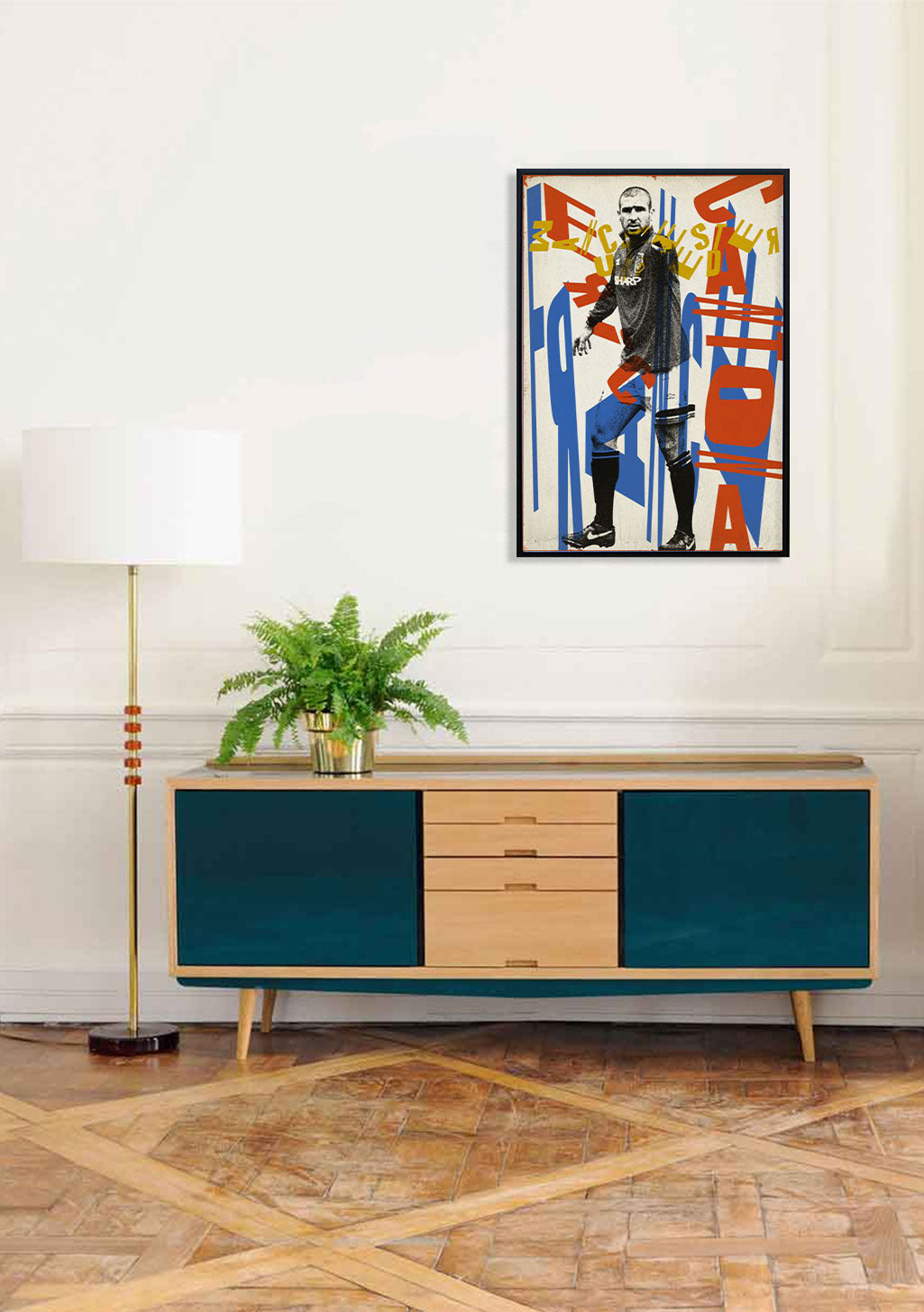 Art abstrait homme stylisé couleurs vives