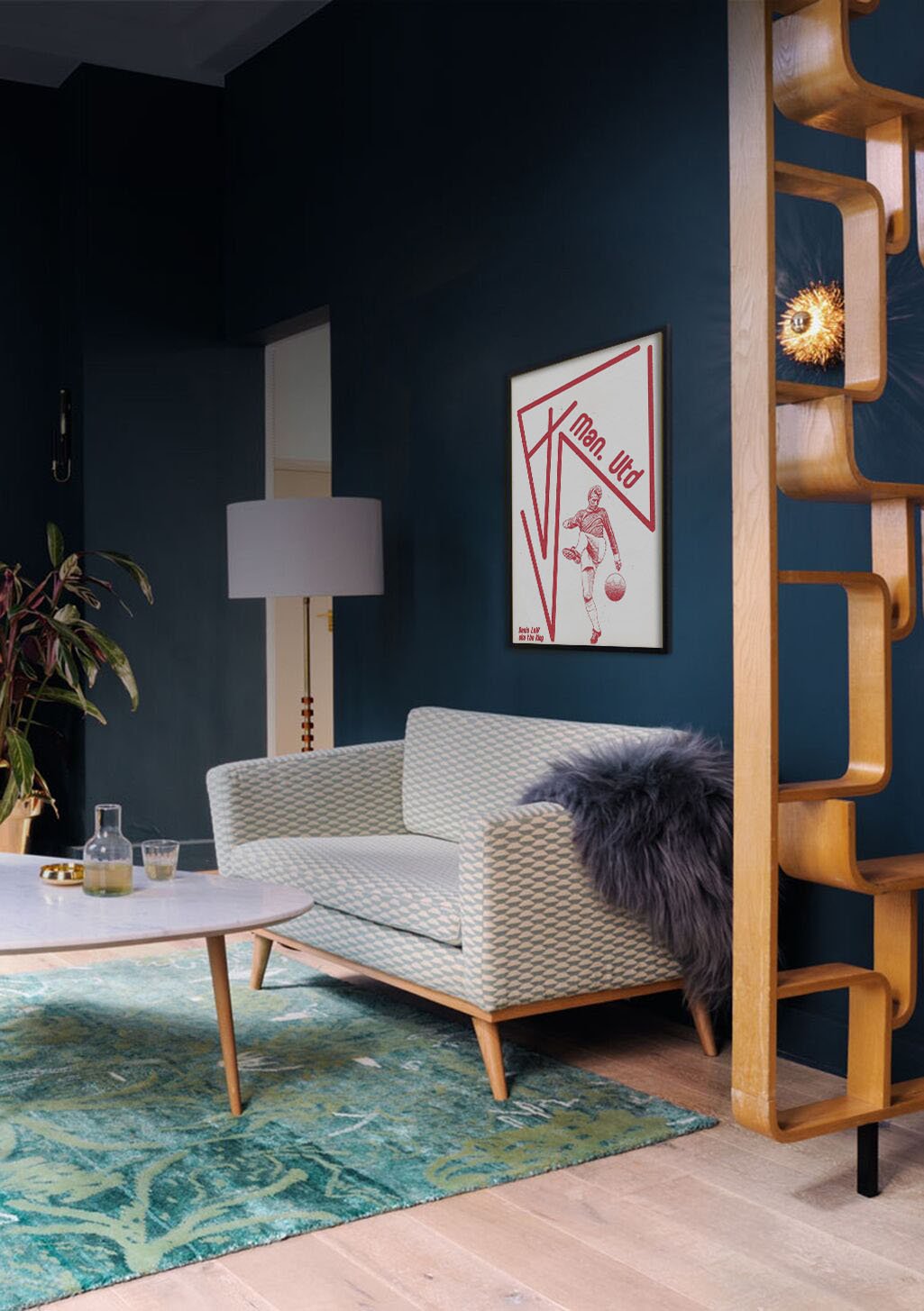 Poster de football avec texte "Man. United"