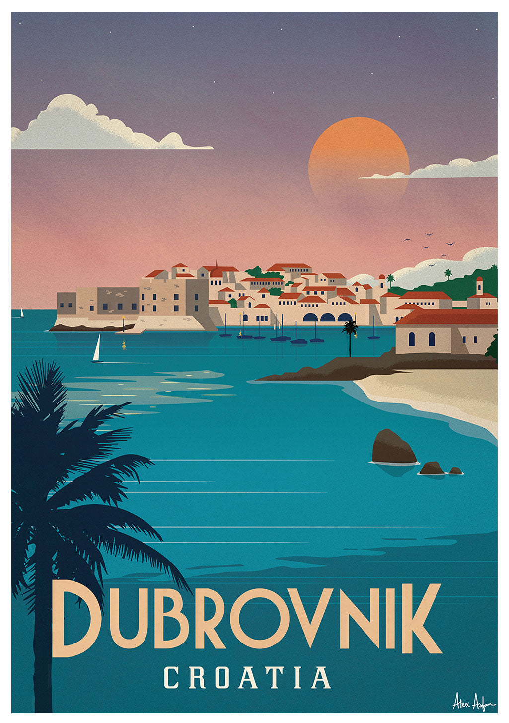 affiche-villes-alex-asfour-dubrovnik-1