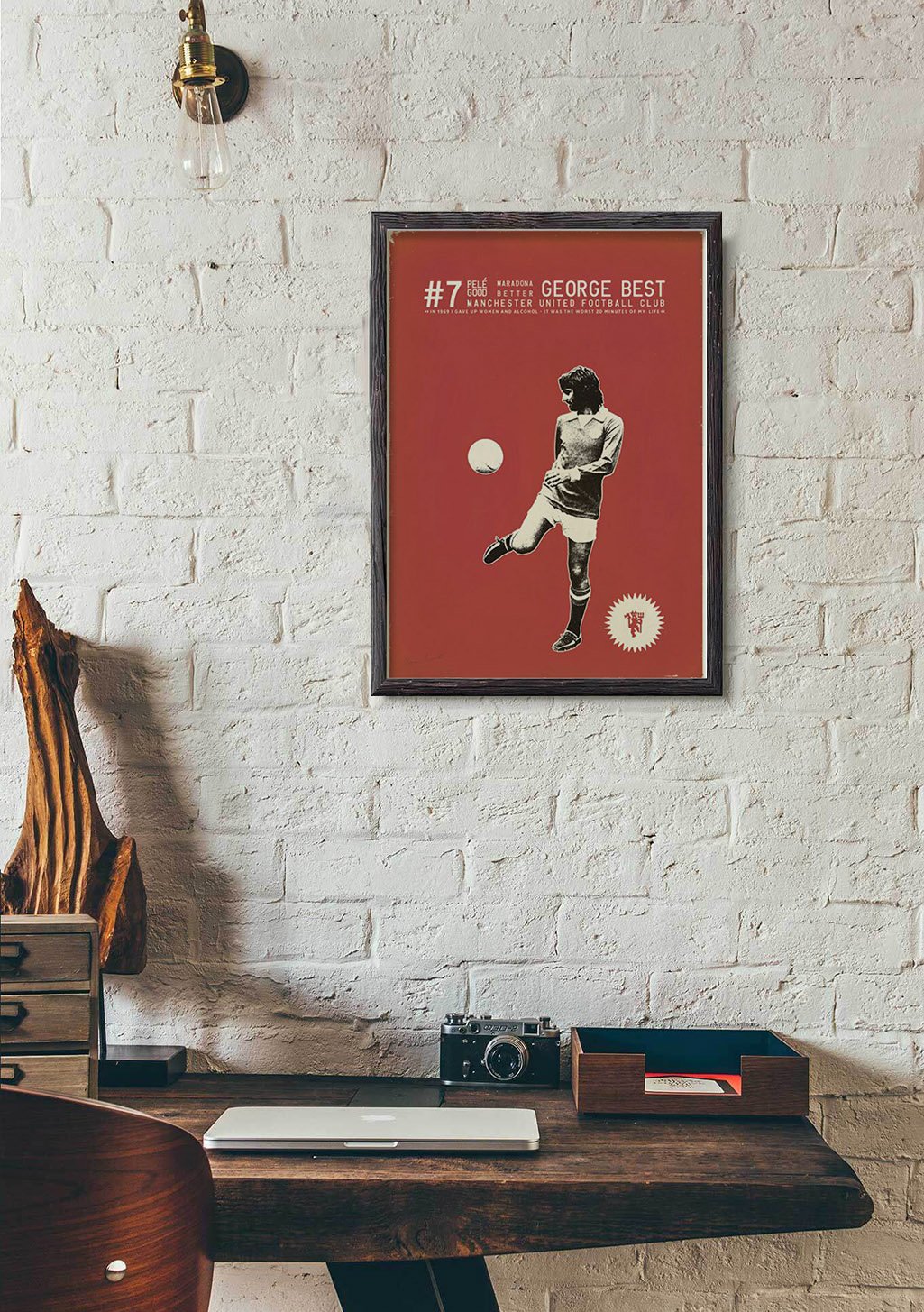 Poster de football George Best Manchester United