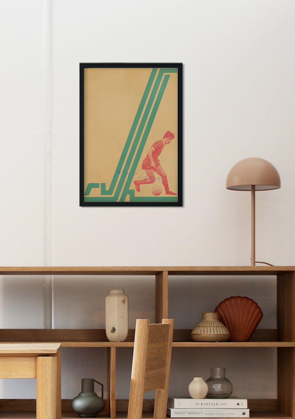 Art déco, course, athlète, vert, rouge, jaune, style vintage, cadre noir