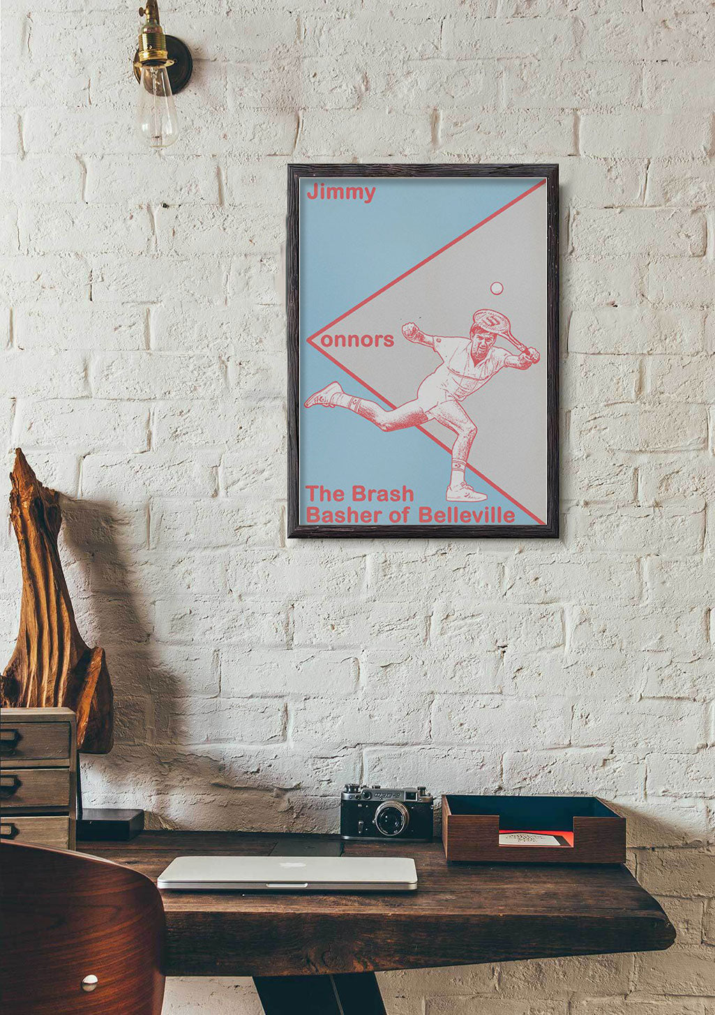 Baseball, Joueur, Jimmy, Batteur, Brash, Basher, Belleville, Poster, Rouge, Bleu, Mural, Sportif