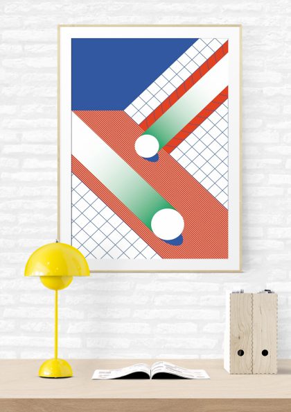 Abstrait, Geométrique, Couleurs vives, Lignes diagonales, Cercles blancs