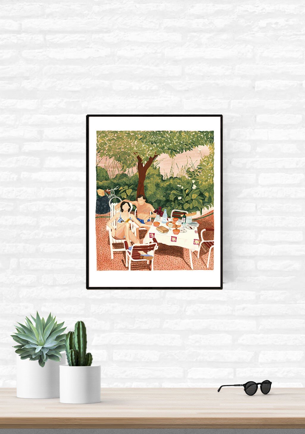 Fête en plein air sous un arbre