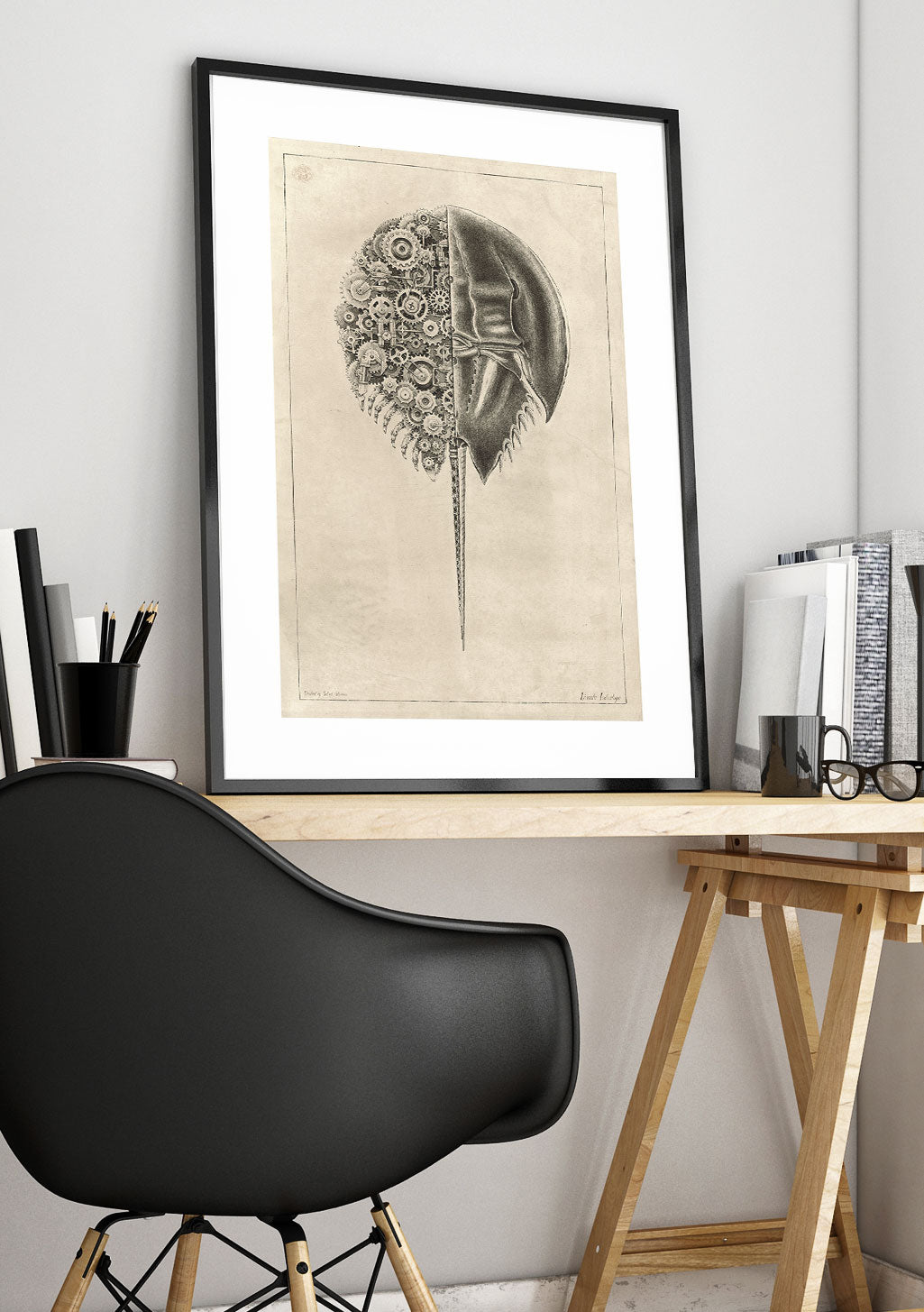 Cerveau divisé en mécanique et organique