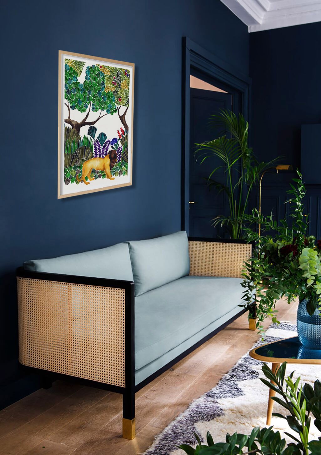 Arbre, animal, nature, couleurs vives