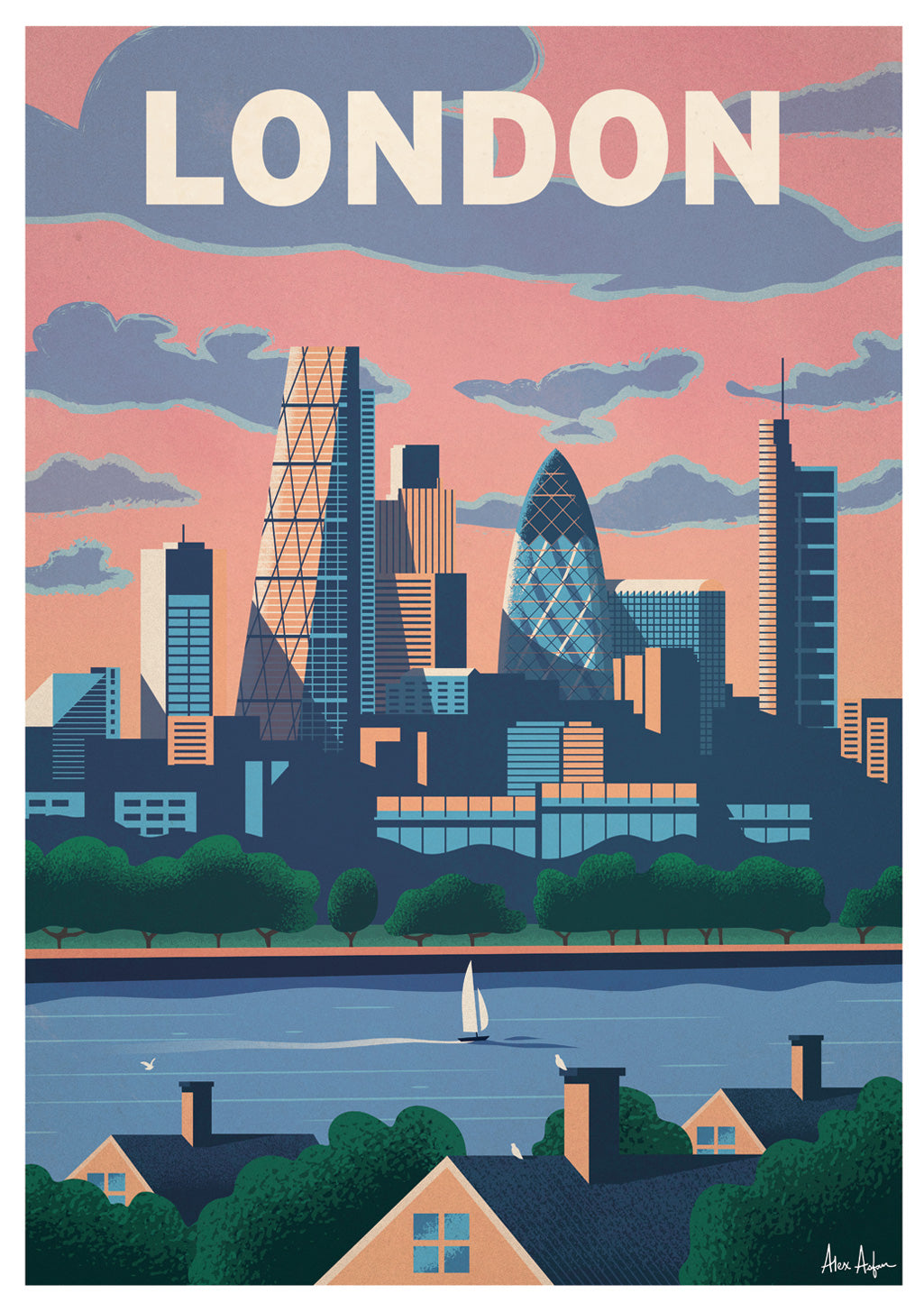 affiche-ville-alex-asfour-london-skyline-1