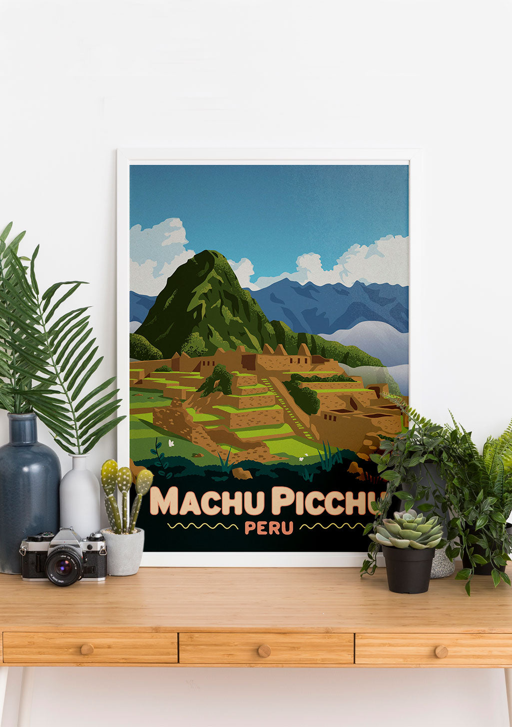 Machu Picchu, Peru, montagne, ruines, ciel bleu, vert, nature