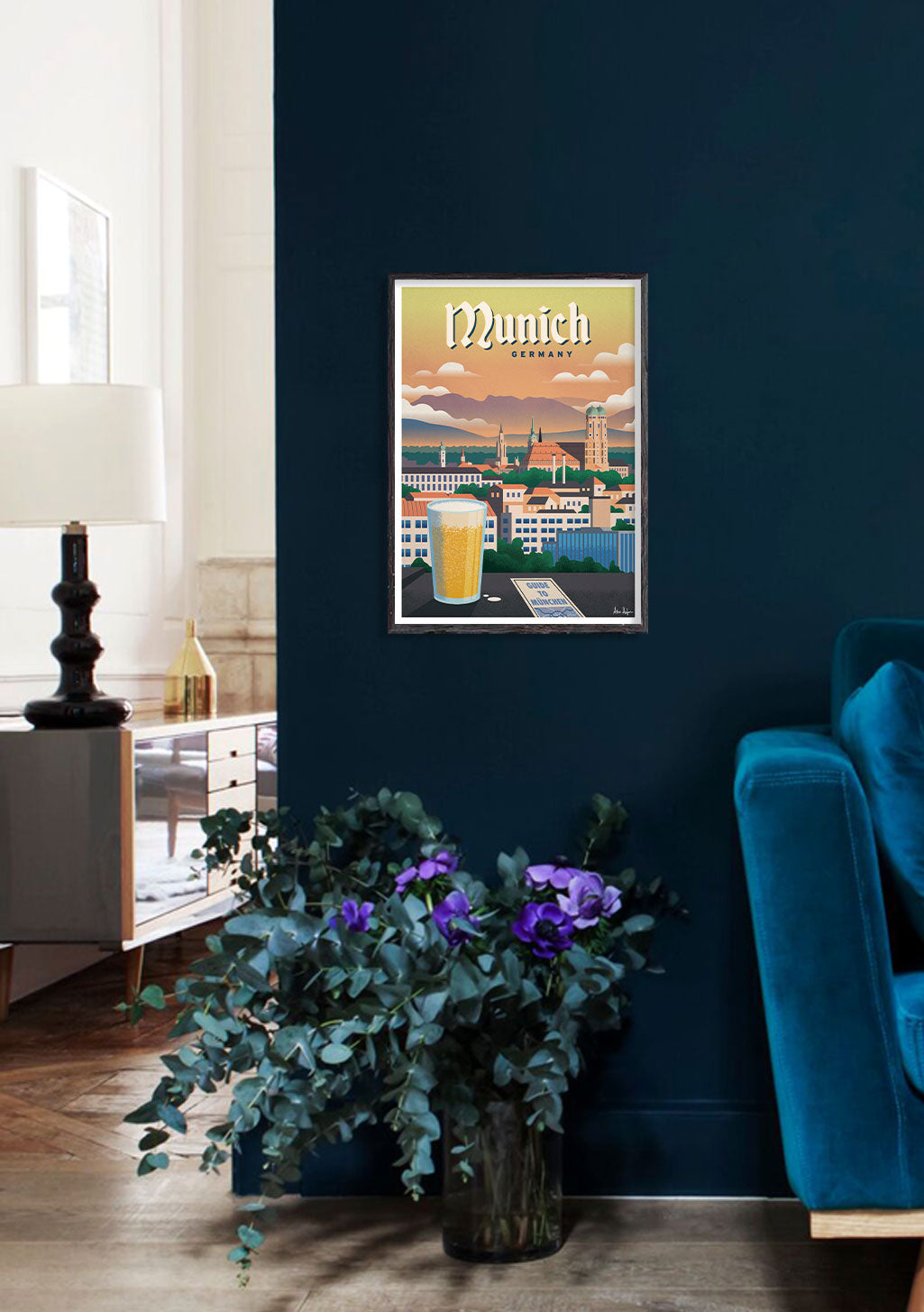 Poster Munich Allemagne bière ville