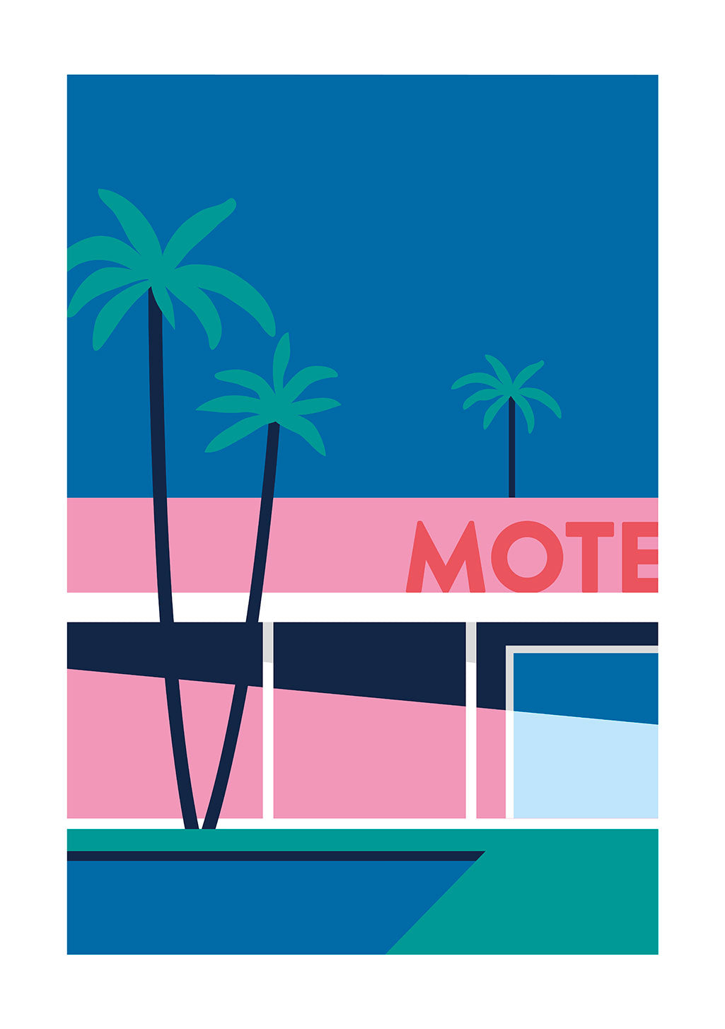 affiche-voyage-quentin-monge-palm-springs-motel-1