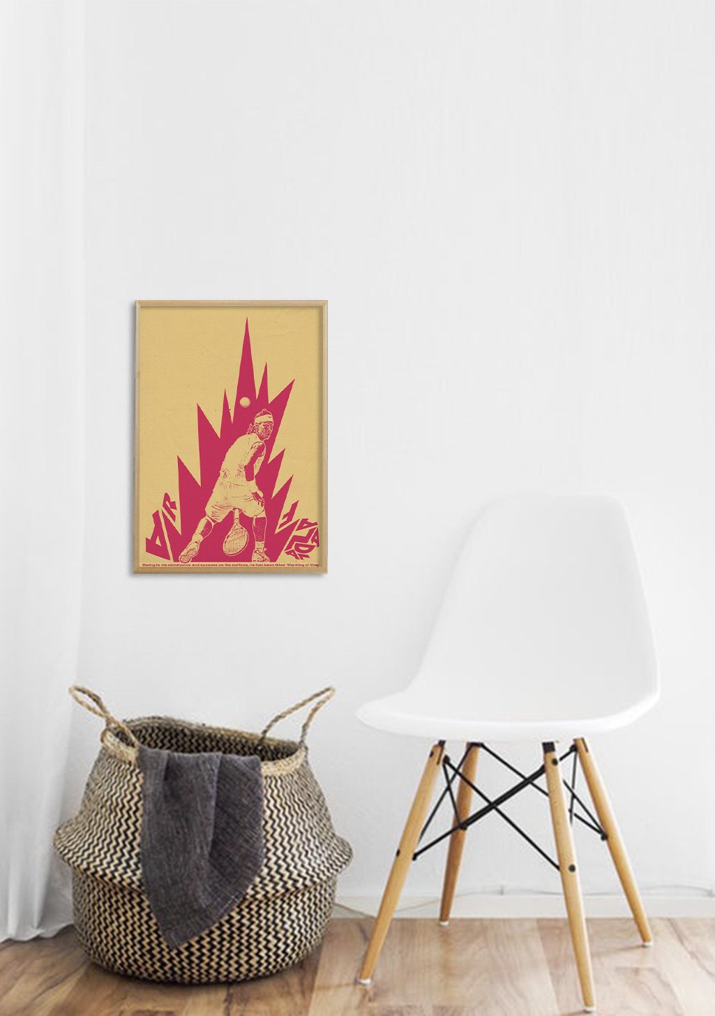 Poster avec une personne entourée de flammes rouges