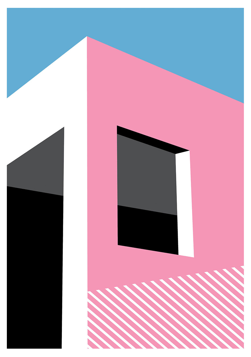 Design abstrait avec formes géométriques et couleurs vives