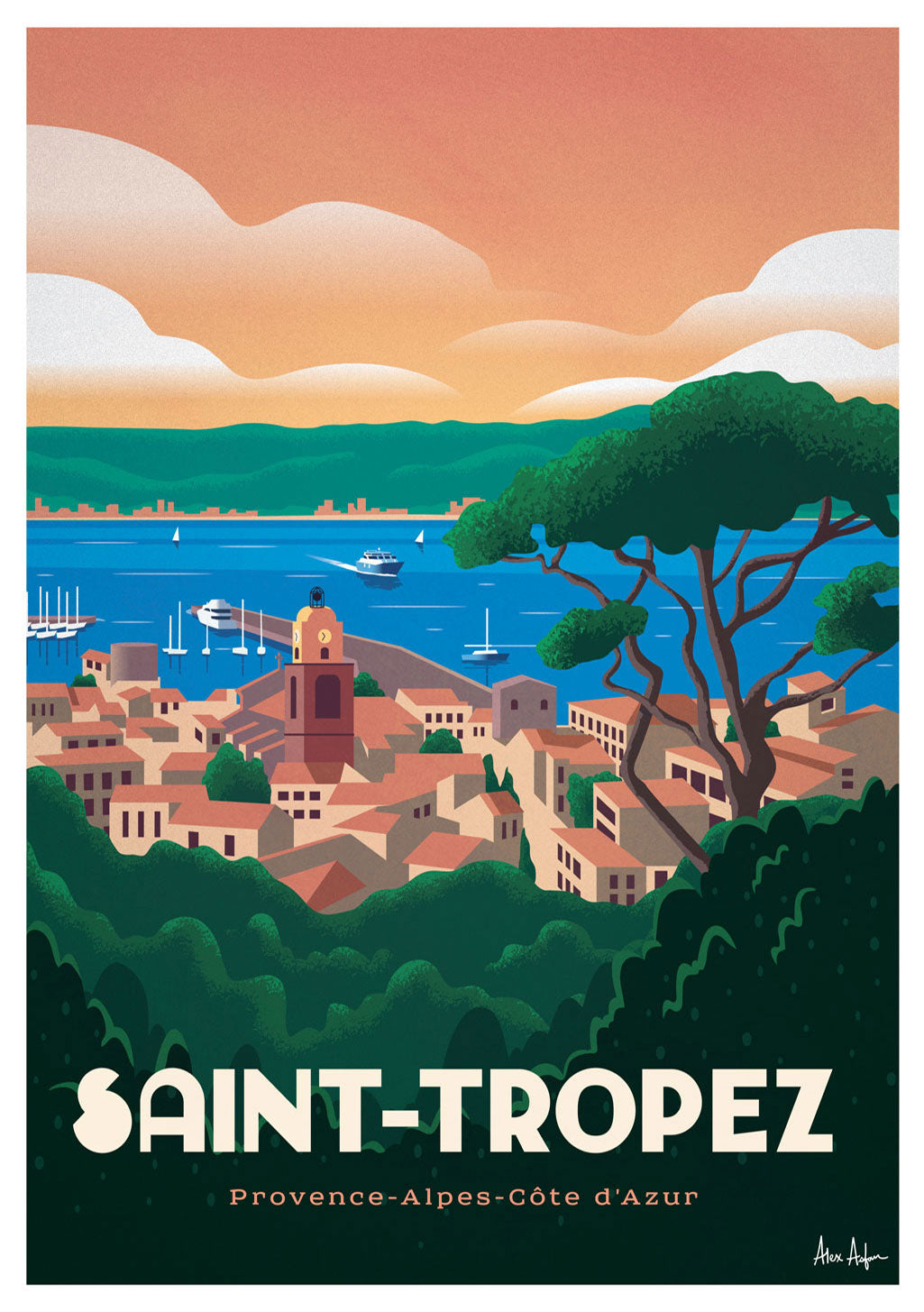 affiche-villes-alex-asfour-saint-tropez-1