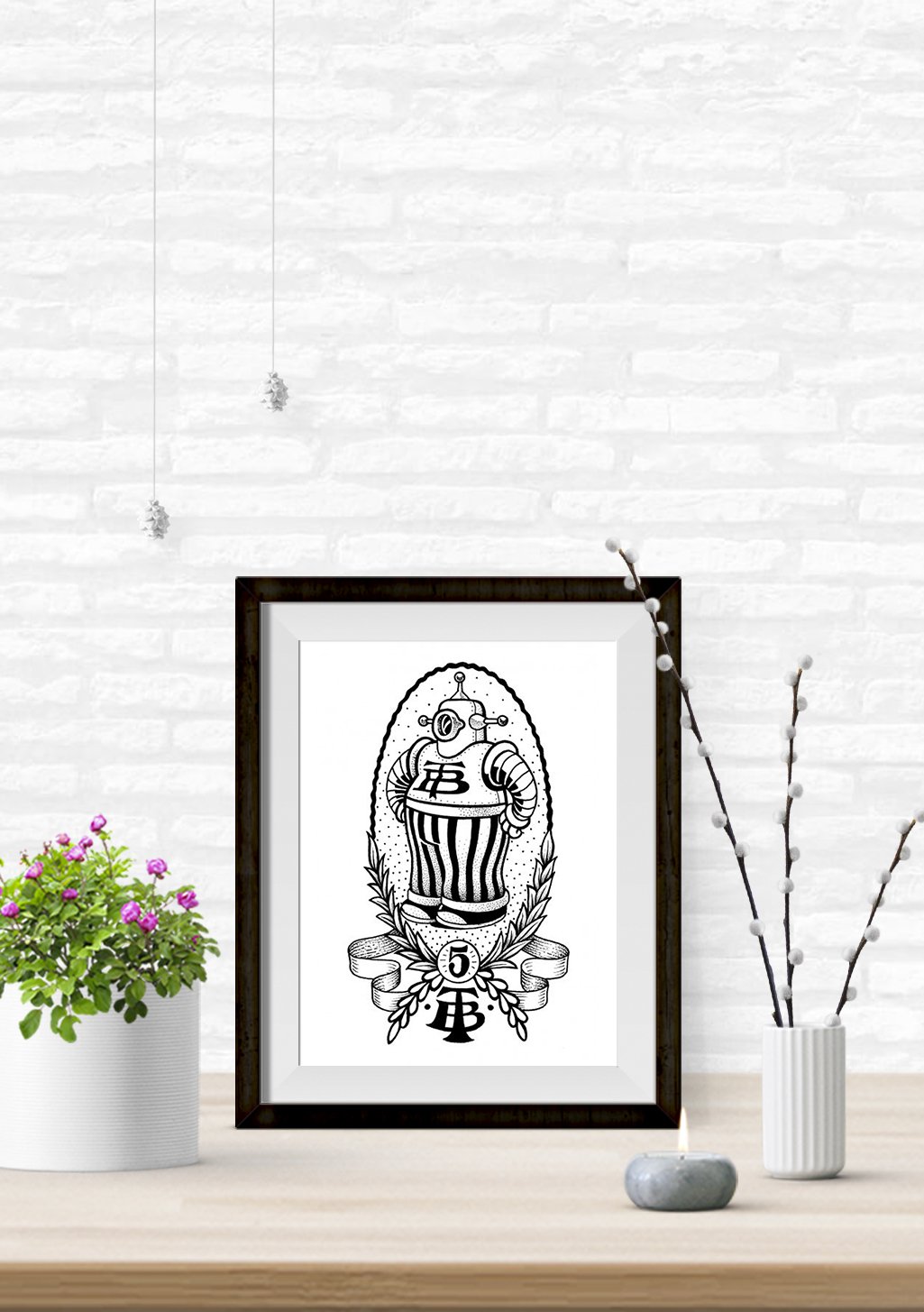 Tasse à bière, couronne, lettres, décoratif, noir et blanc