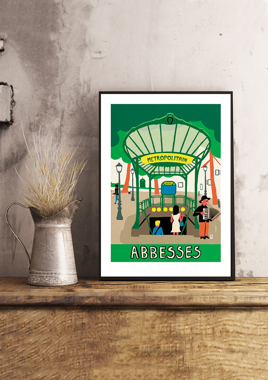 Poster de la station de métro Abbesses à Paris
