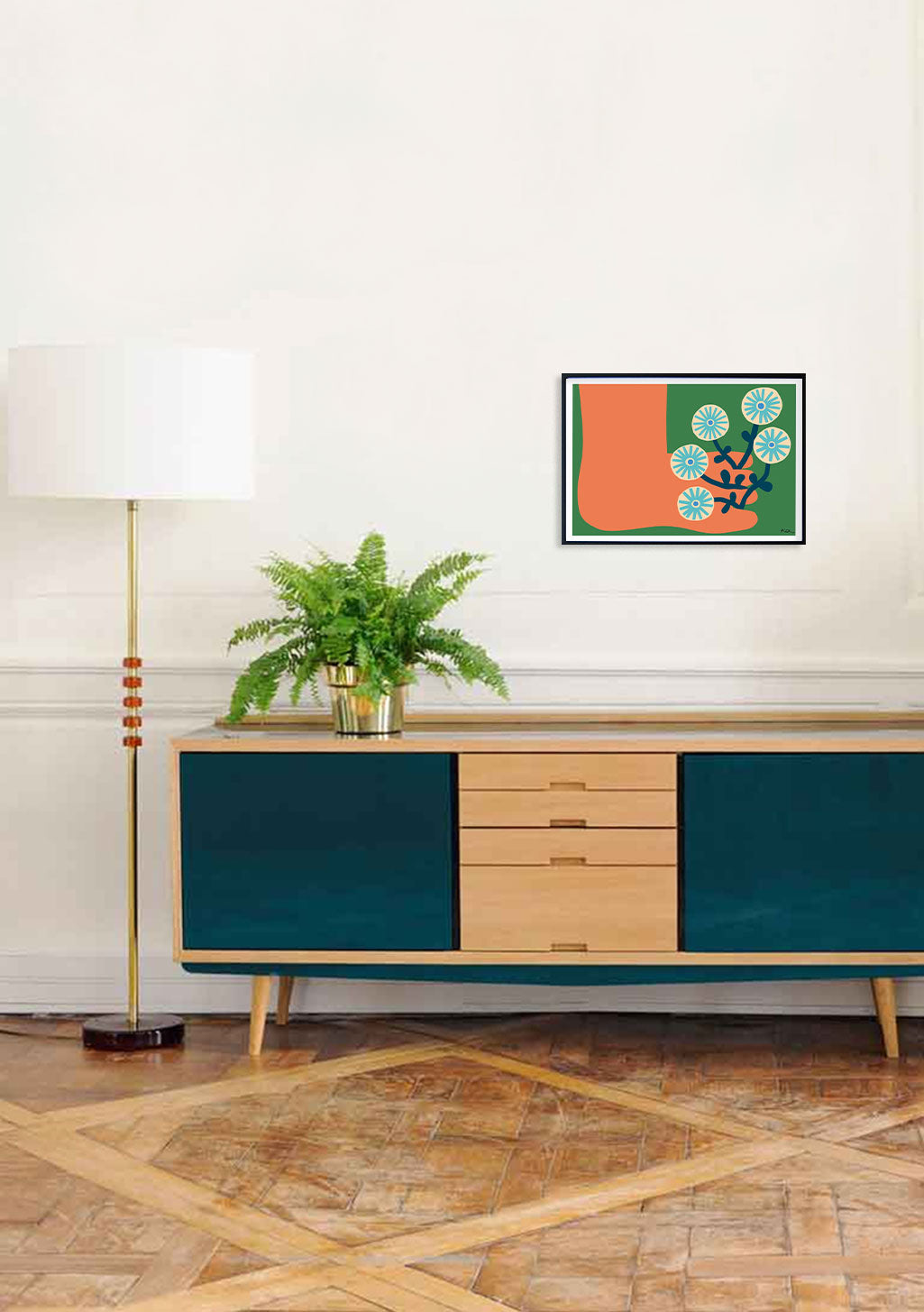 Art abstrait avec des formes géométriques colorées