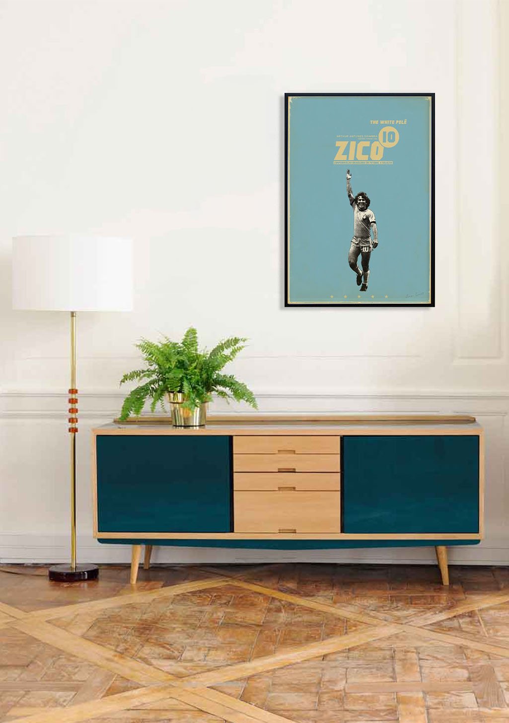 Poster de film Zico en uniforme de football