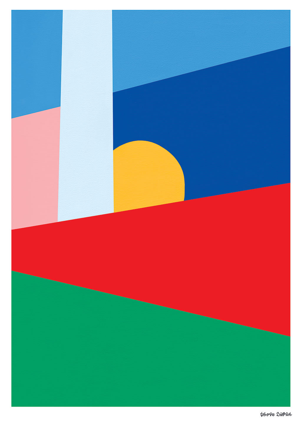 Art abstrait coloré, formes géométriques, lignes droites, couleurs vives, design moderne