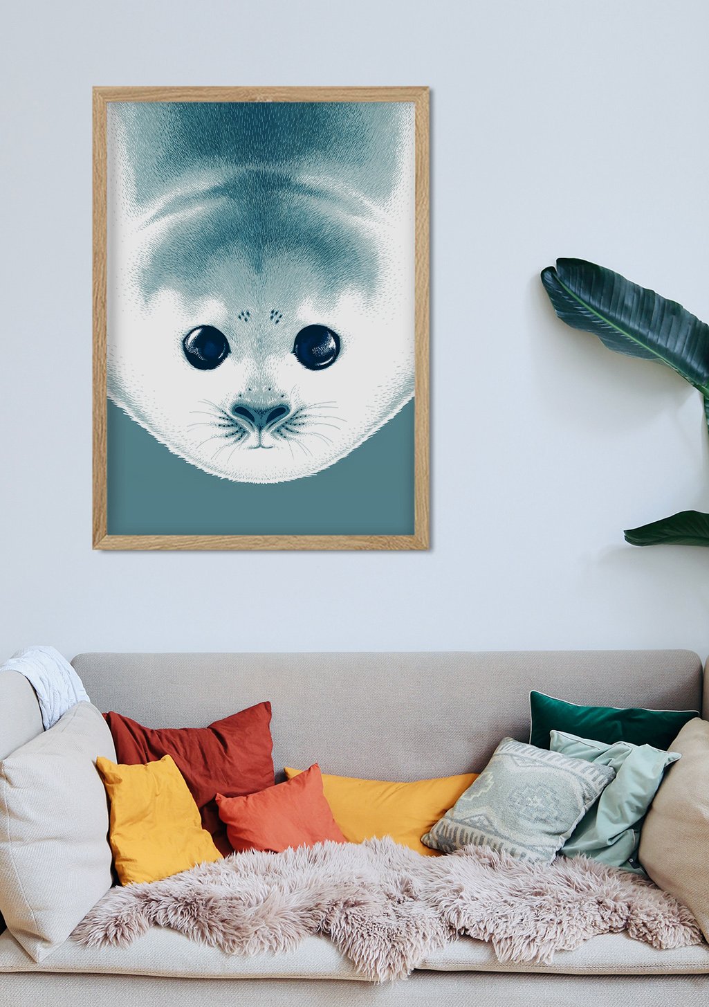 Poster d'un phoque avec des yeux