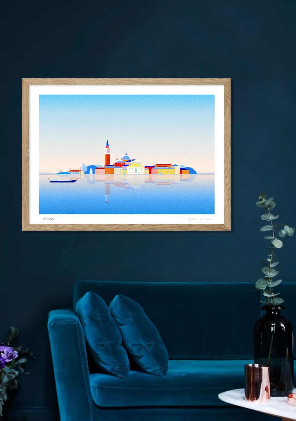 Bateau, Ville, Reflet, Couleurs vives, Ciel bleu