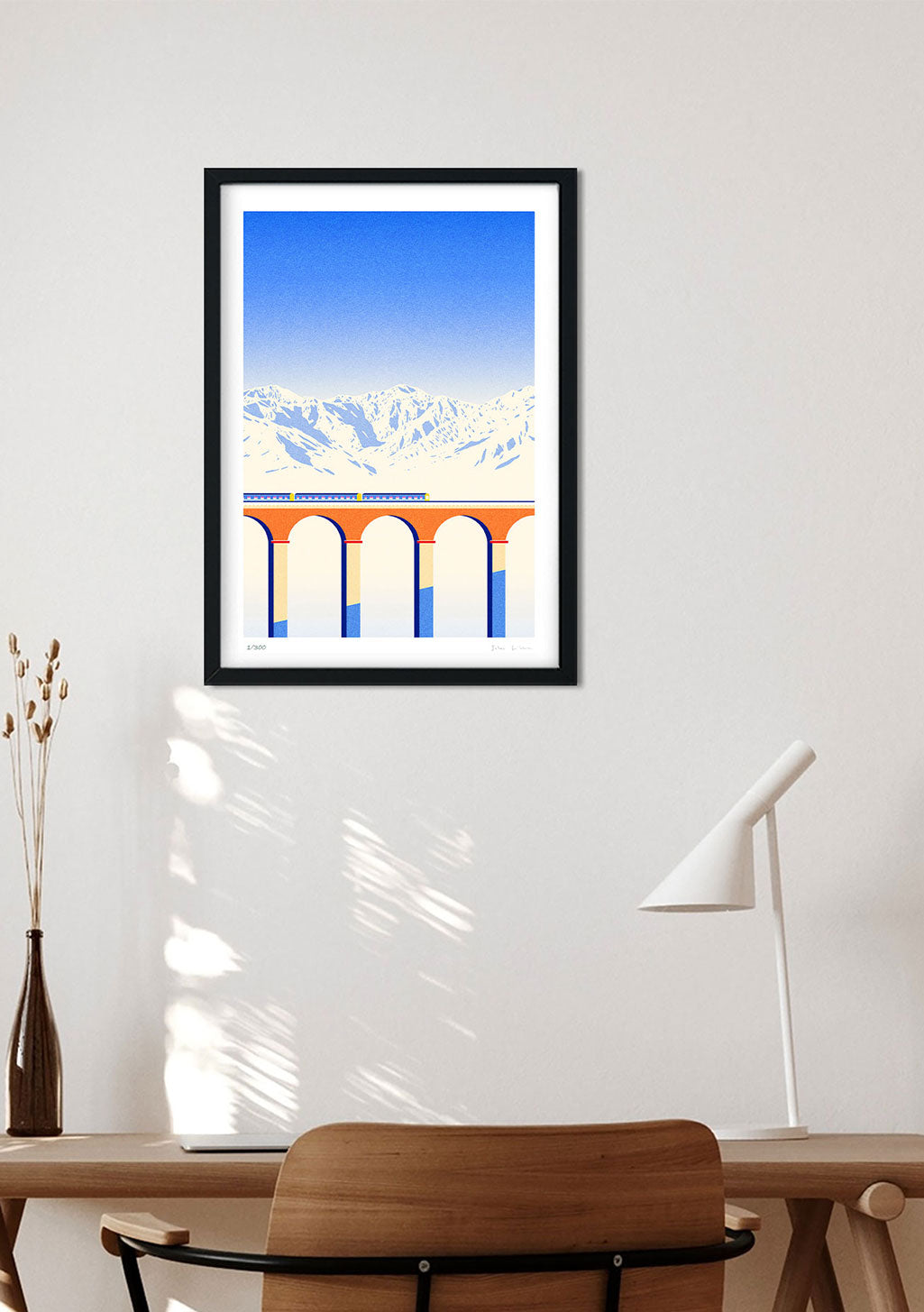 Poster de paysage avec montagnes et arches