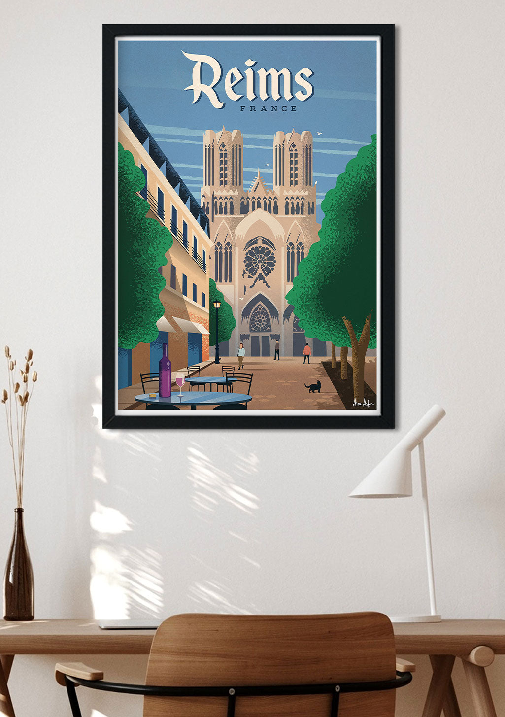 Poster de Reims France Cathédrale Notre-Dame