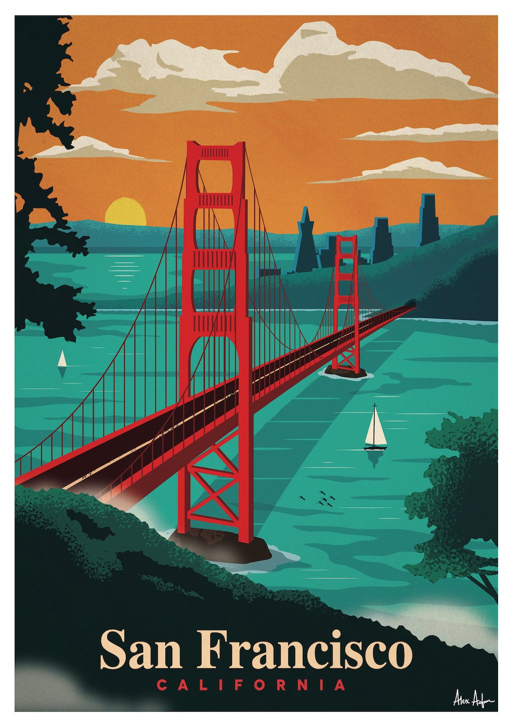 affiche-villes-alex-asfour-san-francisco-bridge-1