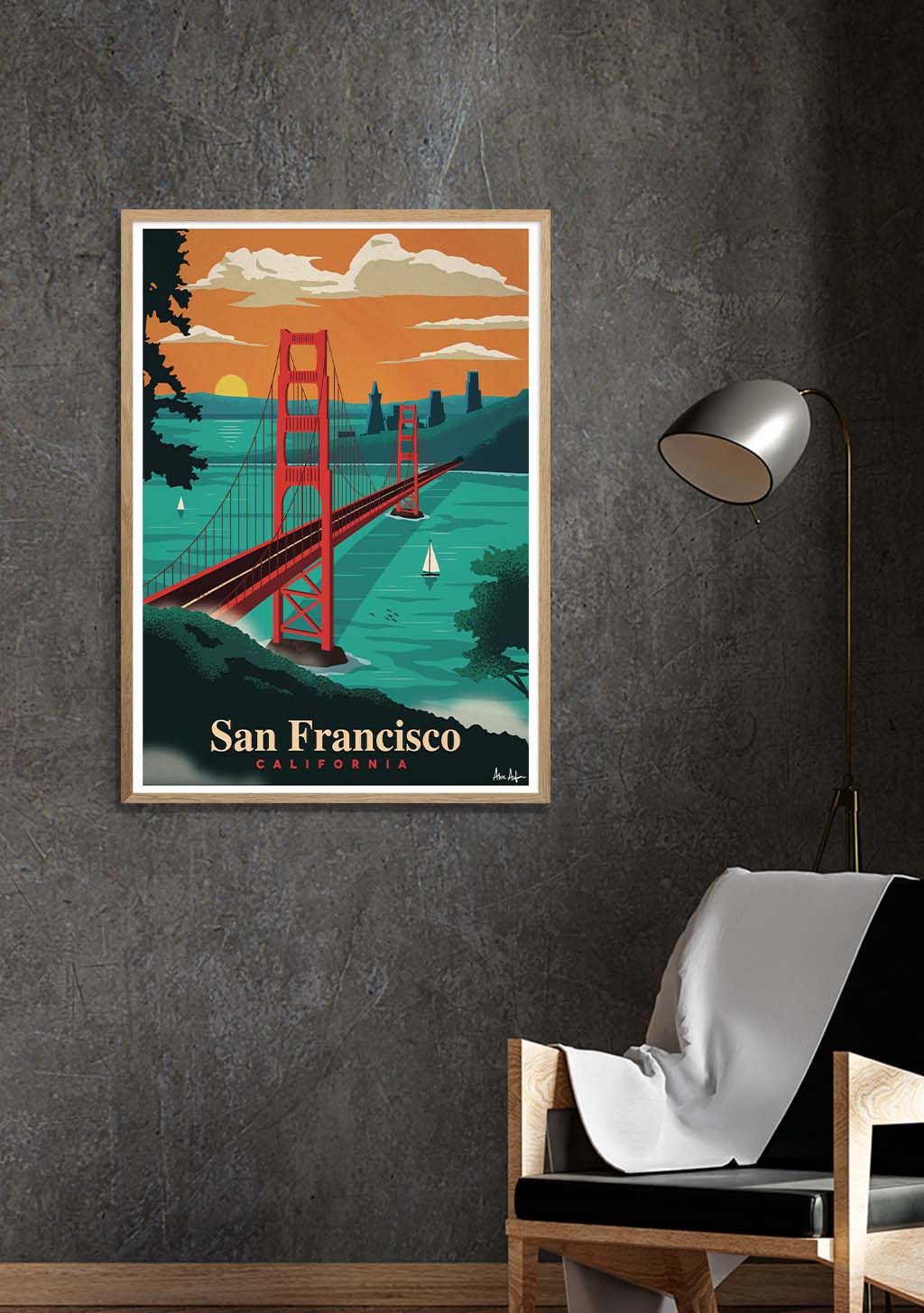 Affichage de San Francisco, Californie, Pont Golden Gate