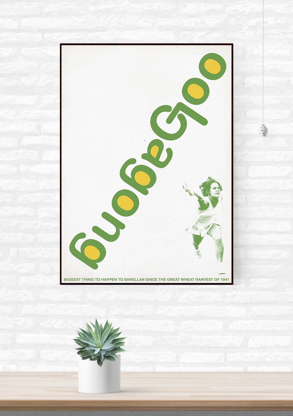 Affiche vintage, texte vert et jaune, femme, récolte, 1941