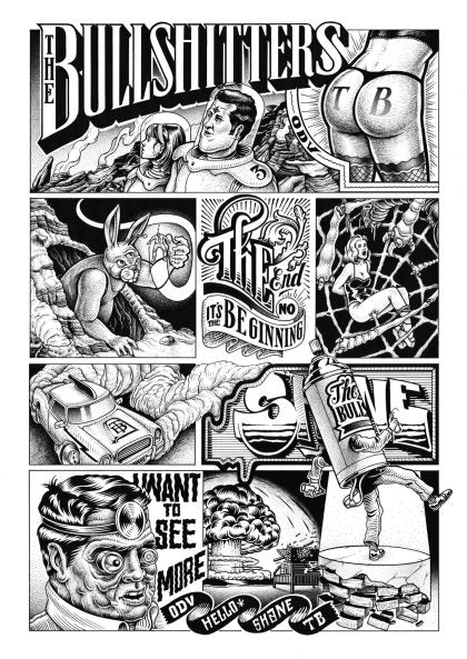 Illustrations en noir et blanc, personnages, texte, action, violence, bande dessinée, art, scène, combat, titre, détails