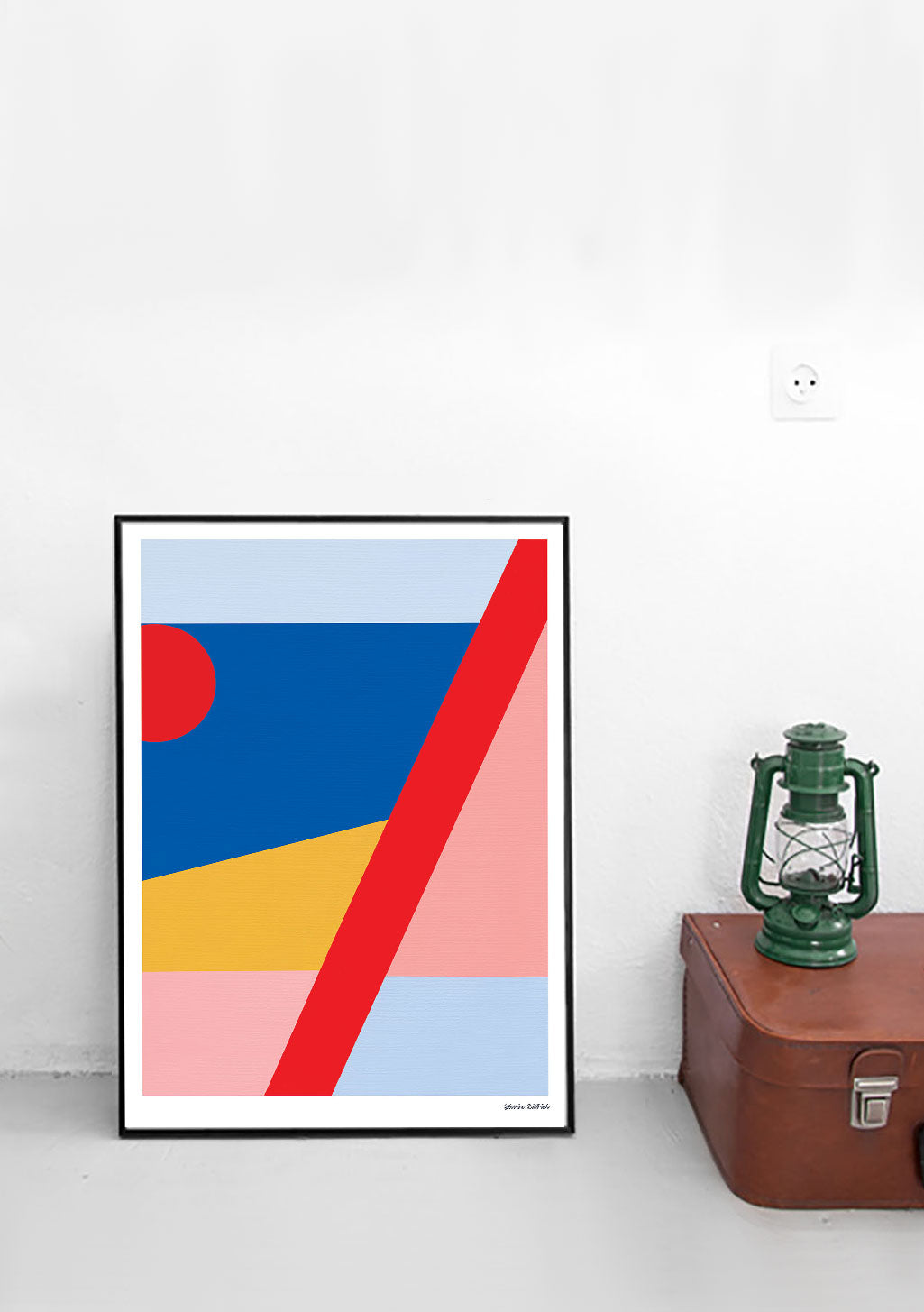 Poster abstrait avec formes géométriques colorées
