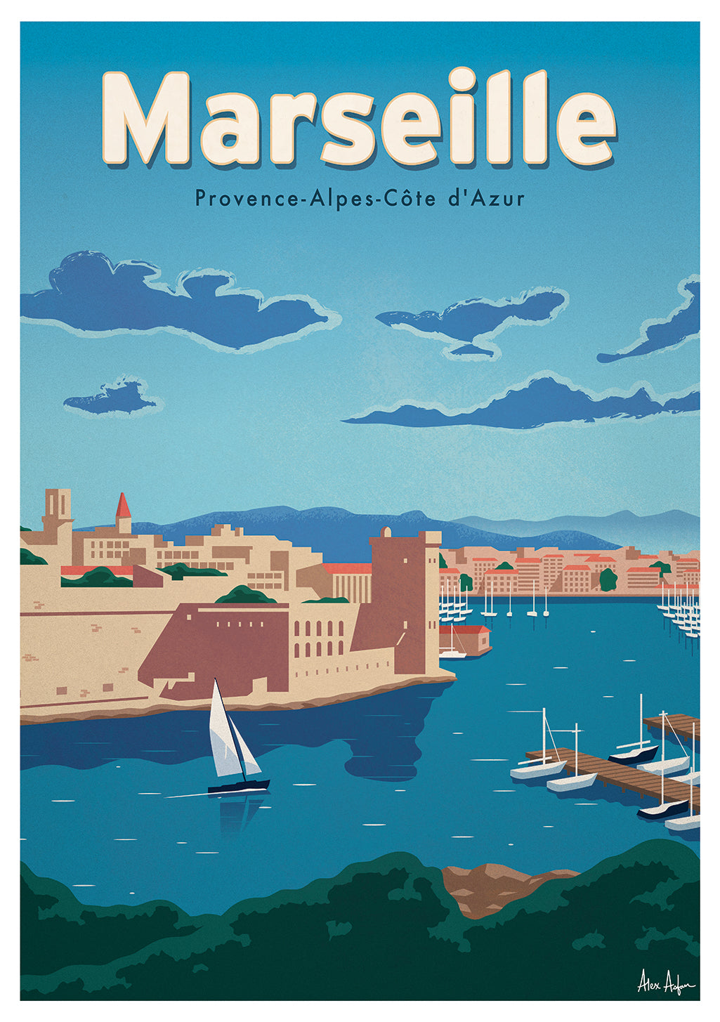 Affiche Marseille - Alex Asfour