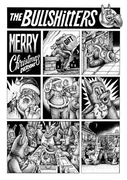 Bande dessinée humoristique de Noël, elfes, cadeaux, Santa, fête, cadeaux, cadeaux, cadeaux, cadeaux, cadeaux, cadeaux, cadeaux