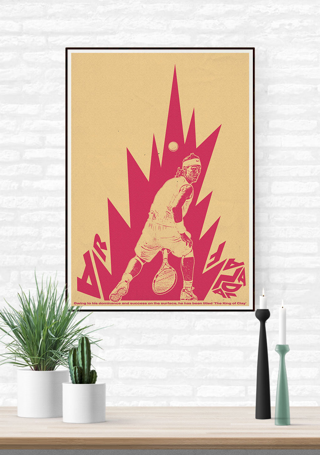 Tennis, Joueur, Raquette, Ballon, Dynamique, Couleurs vives, Poster, Mural, Sportif, Action, Art, Décor