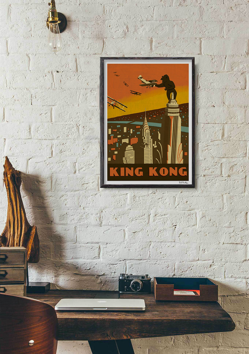 Poster King Kong ville New York vintage