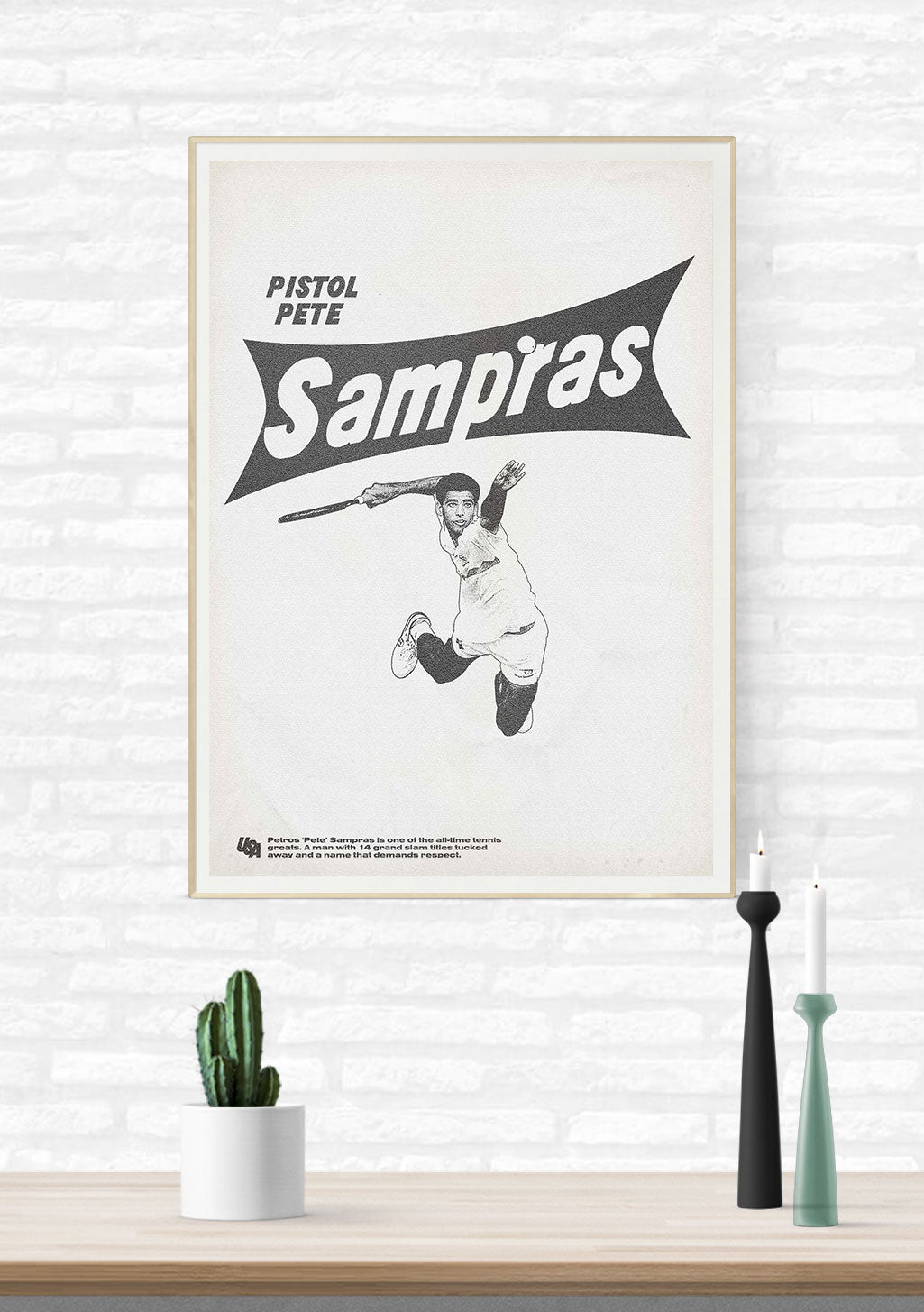 Tennis, Pistolet Pete, Sampras, Raquette, Action, Vintage, Publicité