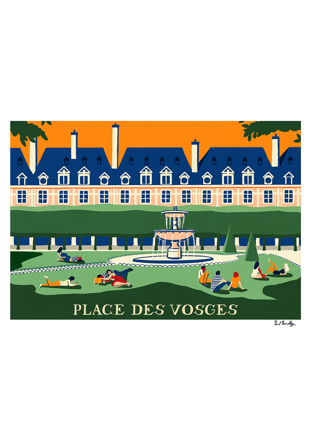 affiche-paris-paul-thurlby-place-des-vosges-1