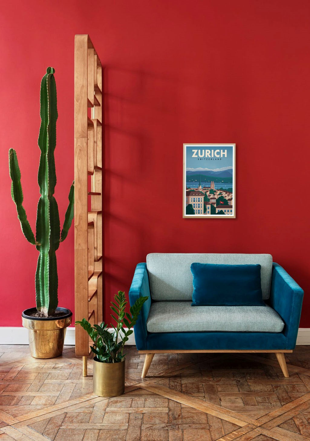 Poster Zurich Suisse Ville Paysage