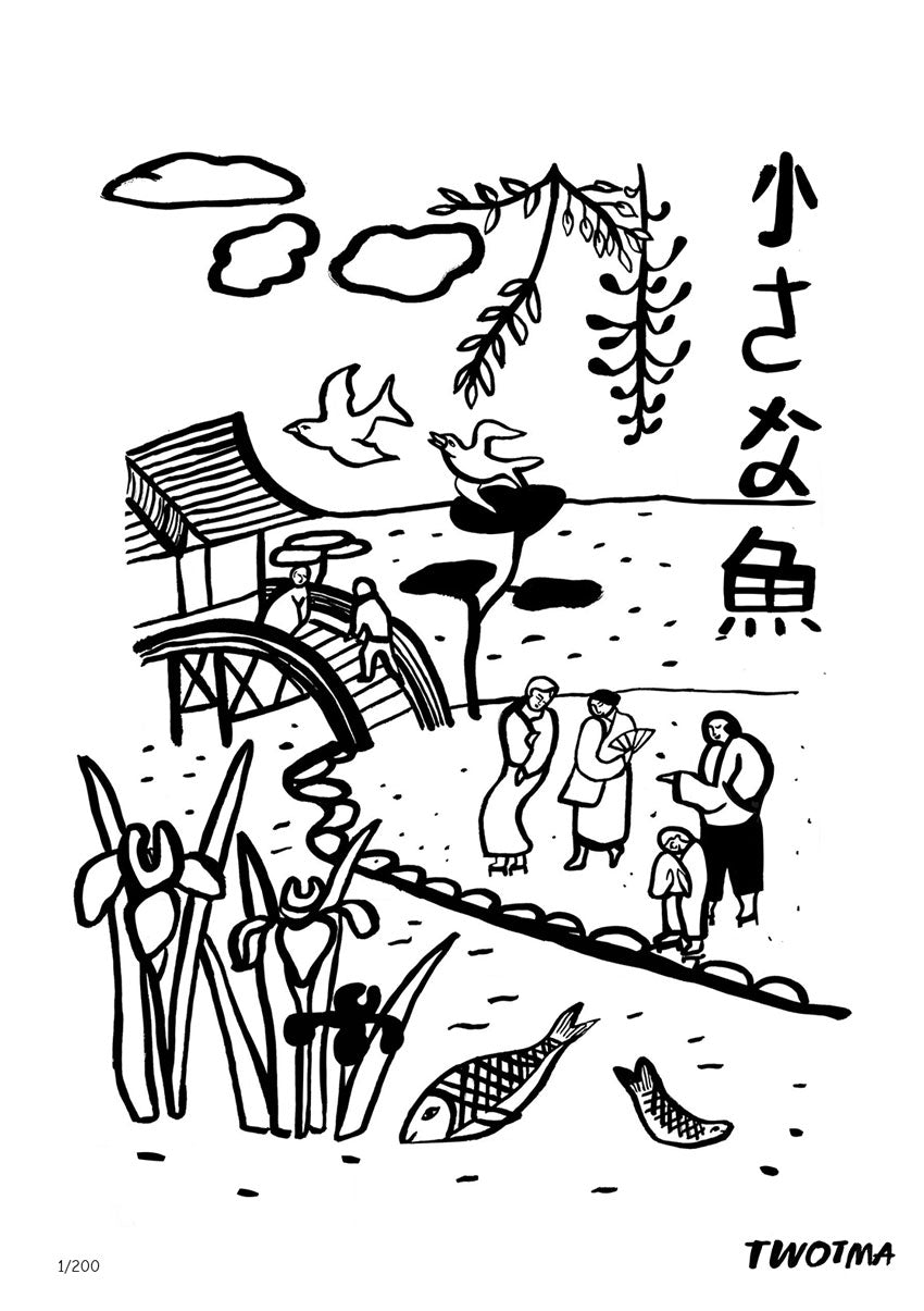 paysage aux poissons