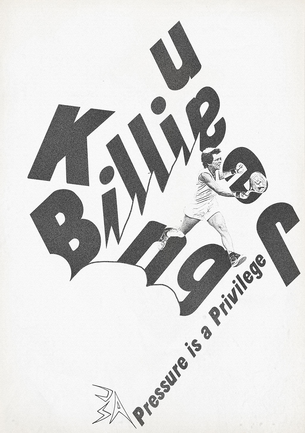 Poster de rugby noir et blanc avec texte « Pressure is a Privilege »
