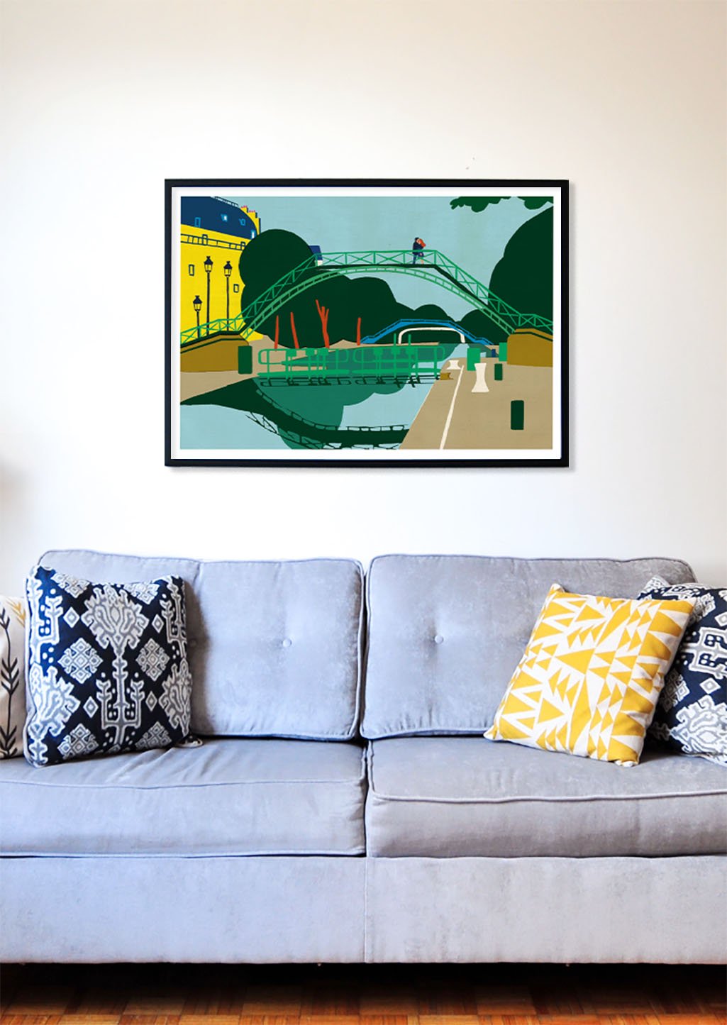 Poster de pont vert et urbain