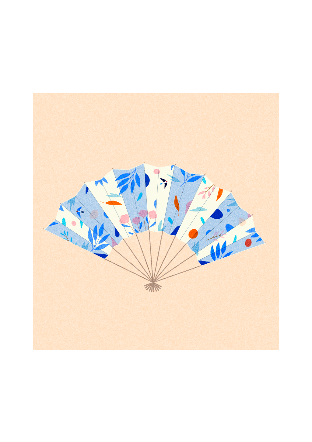 Pape fané avec motifs floraux et blancs