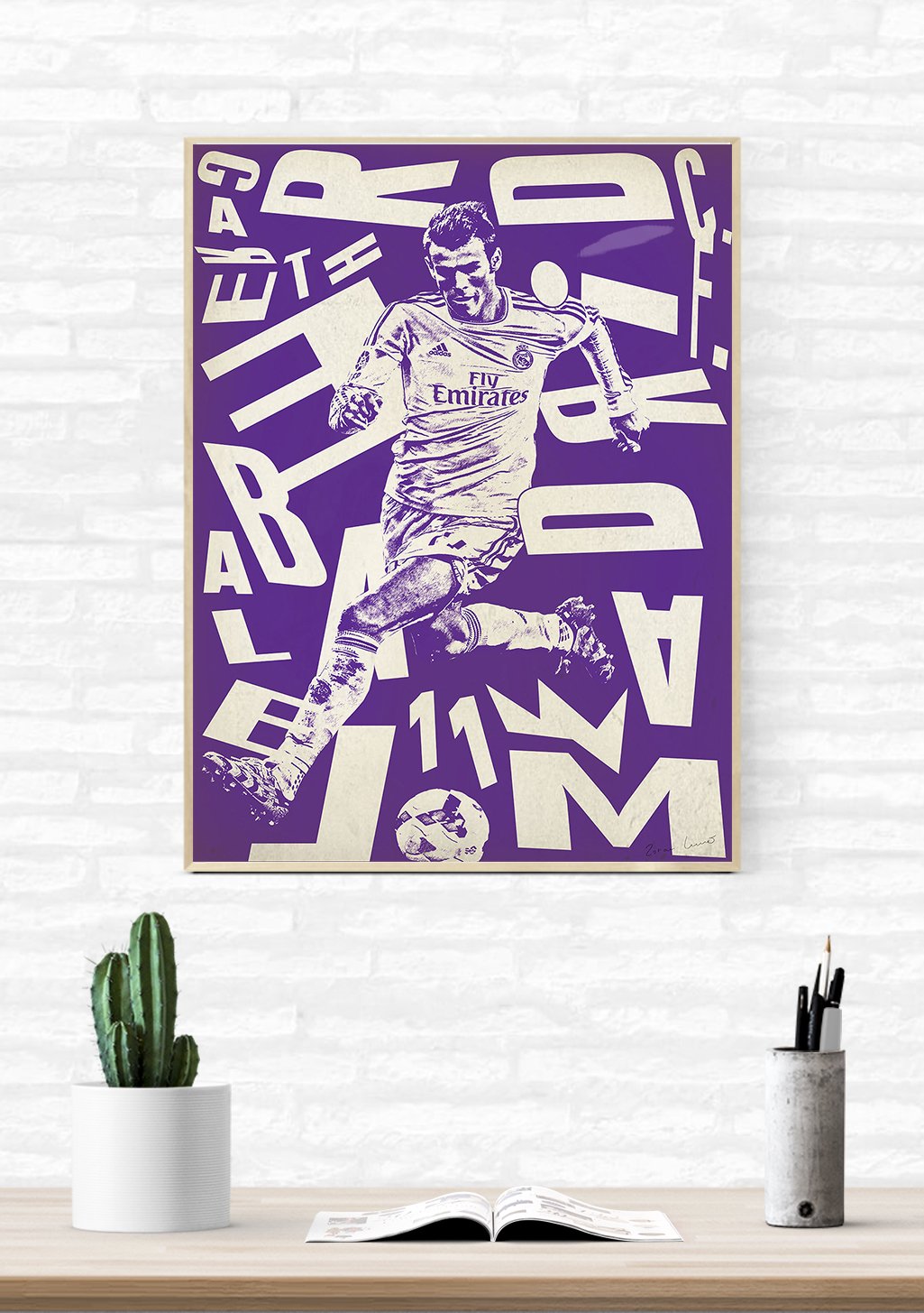 Poster violet Cristiano Ronaldo football joueur Real Madrid