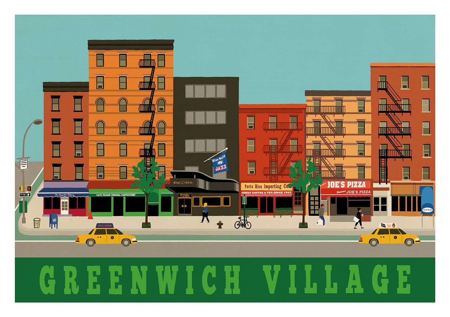 Illustration de Greenwich Village, New York